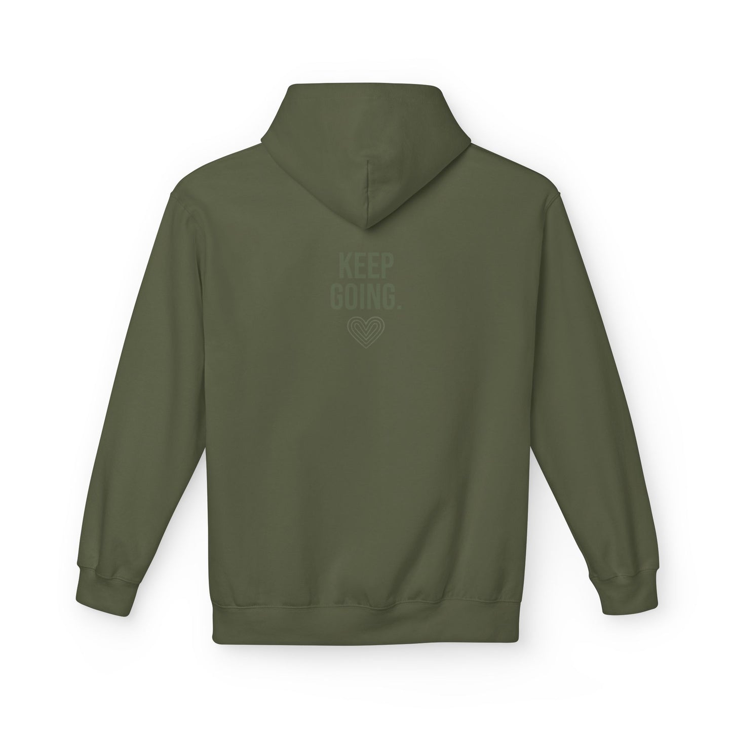 Inspirational Unisex Fleece Hoodie "Keep Going"