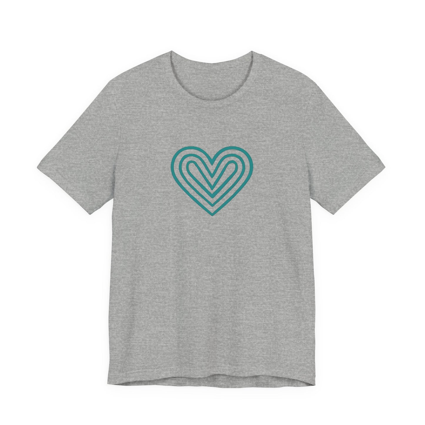 Unisex Short-Sleeve Tee Love You Heart T-Shirt