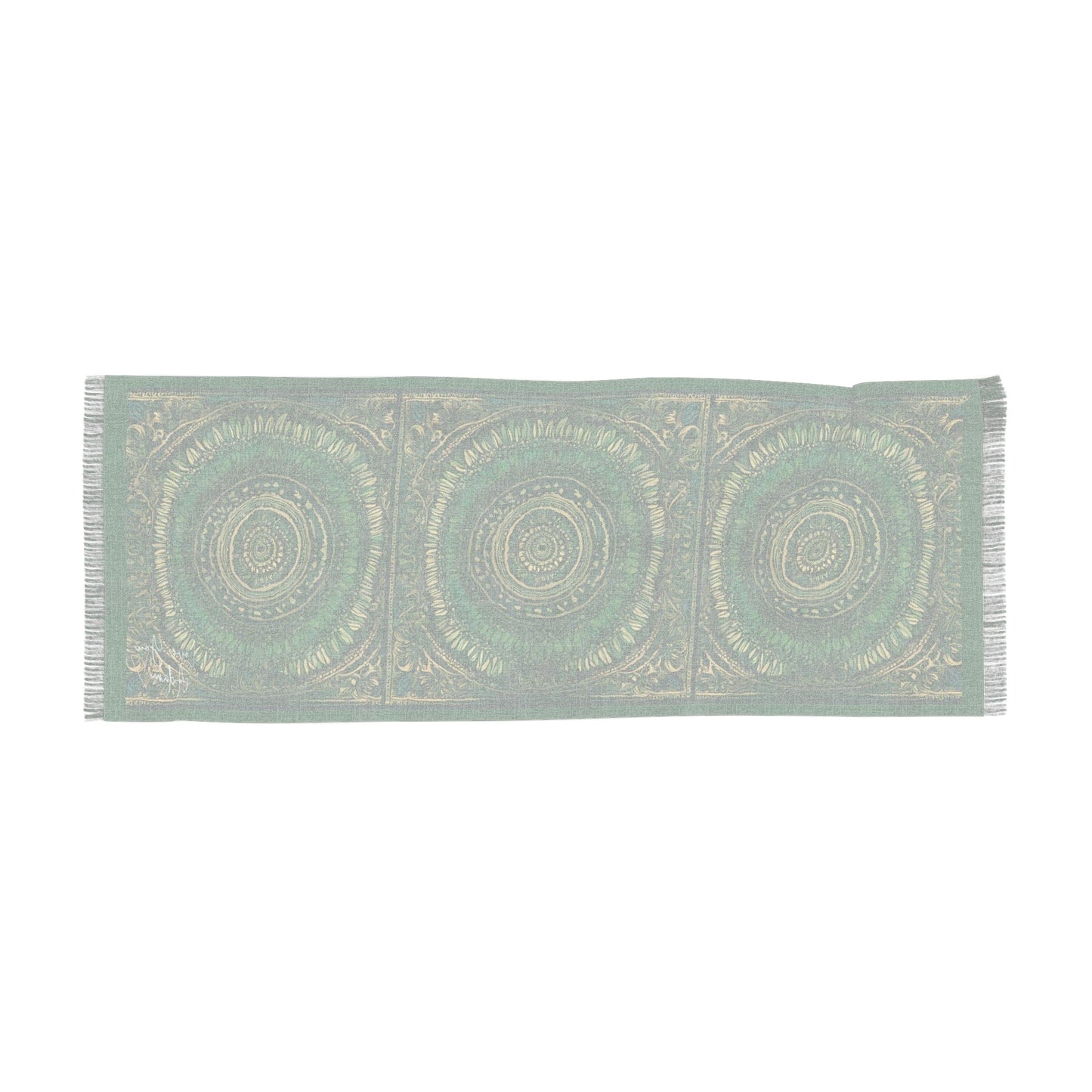 Green Medallion Scarf