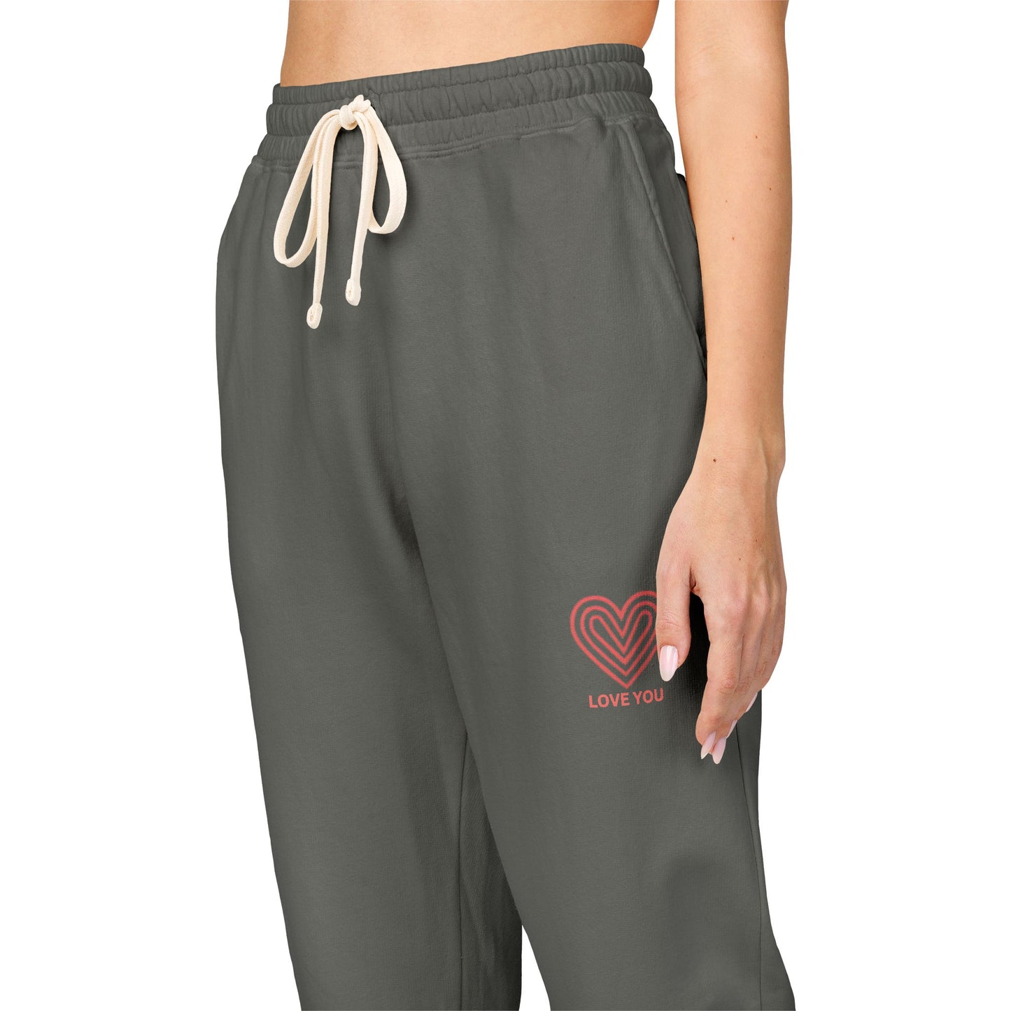 Garment-Dyed Fleece Sweatpants Cozy Lounge Pants (Support Suicide Prevention - 100% Proceeds)