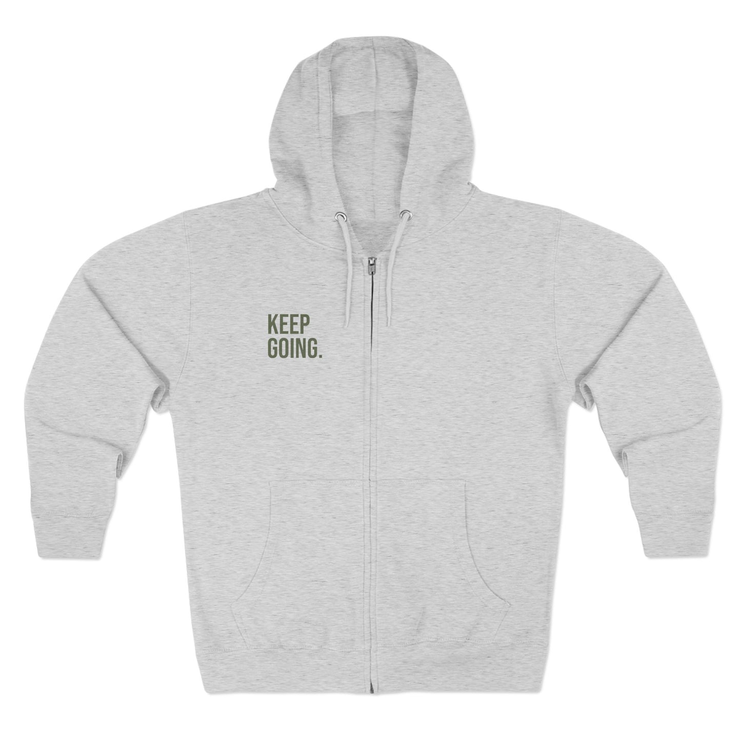 Keep Going Unisex Zip Hoodie for Inspiration, Strength and Hope