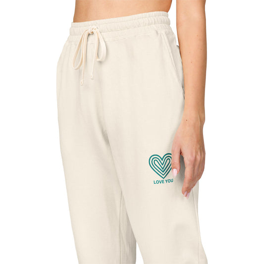 Garment-Dyed Fleece Sweatpants Cozy Lounge Pants (Support Suicide Prevention - 100% Proceeds)