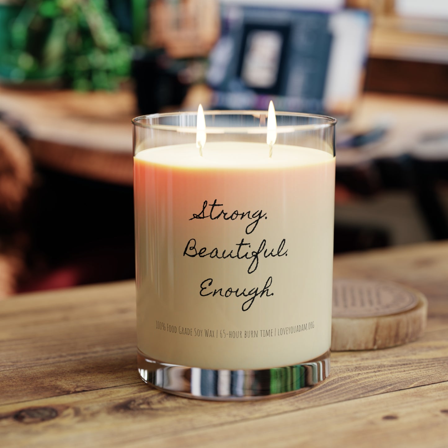 Scented Candle - Strong Beautiful Enough Aromatherapy Soy Wax 11oz - White Tea & Fig, Lavender & Sage, and Ocean Mist & Moss