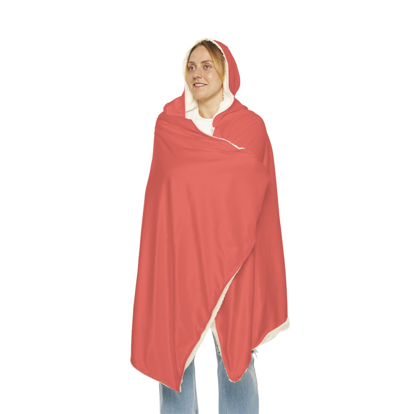 Love You Heart Hooded Blanket – Cozy Coral Snuggle Blanket for Christmas, Valentine's & Gift Giving