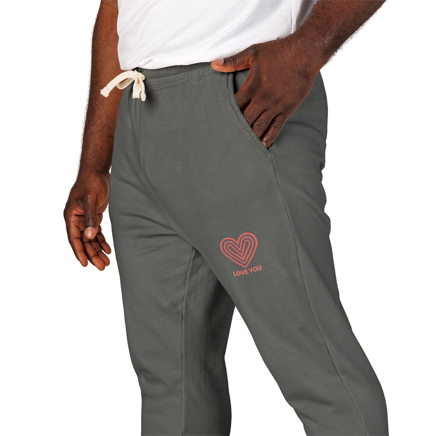 Garment-Dyed Fleece Sweatpants Cozy Lounge Pants (Support Suicide Prevention - 100% Proceeds)