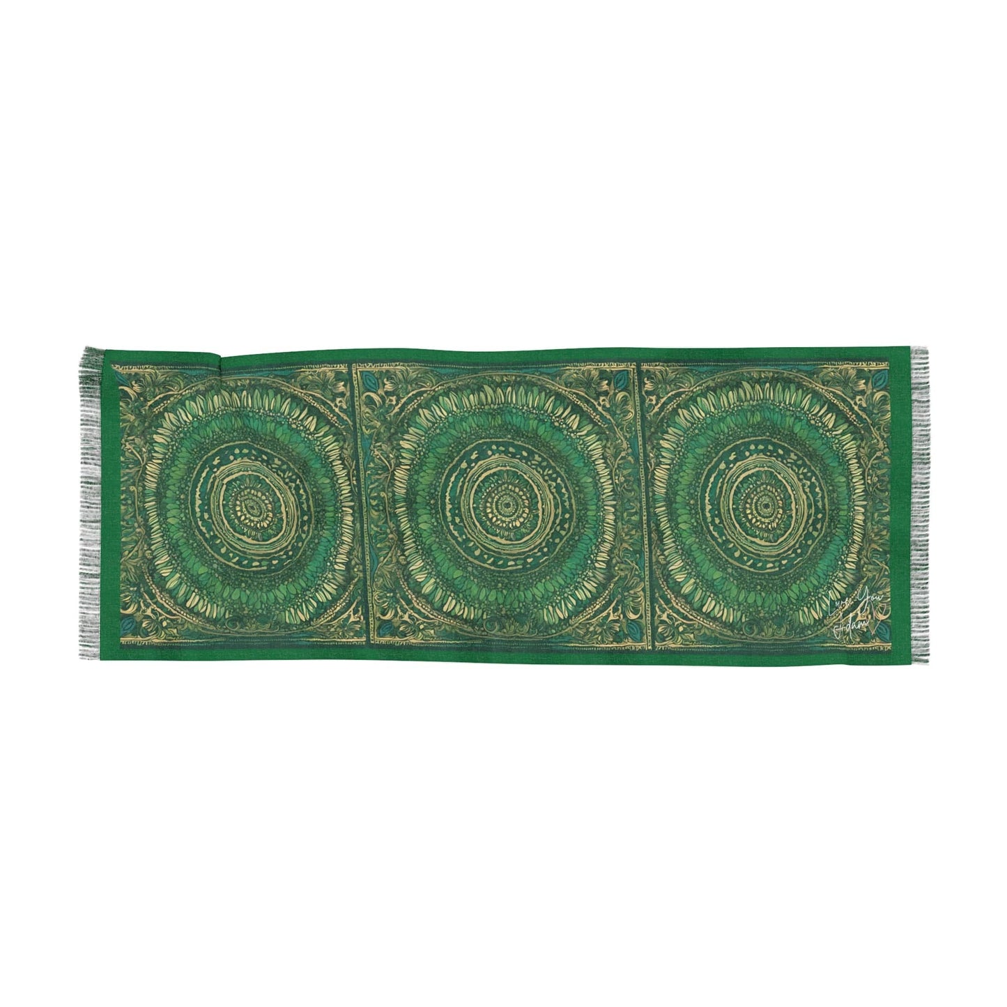 Green Medallion Scarf