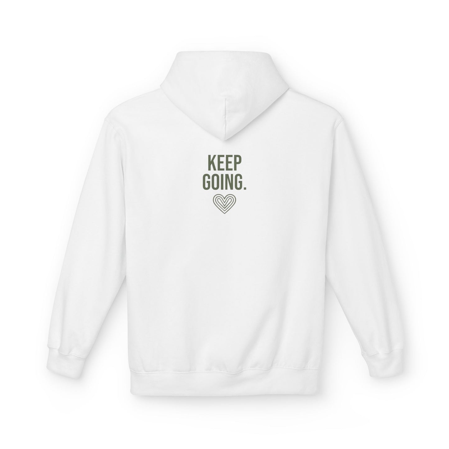 Inspirational Unisex Fleece Hoodie "Keep Going"