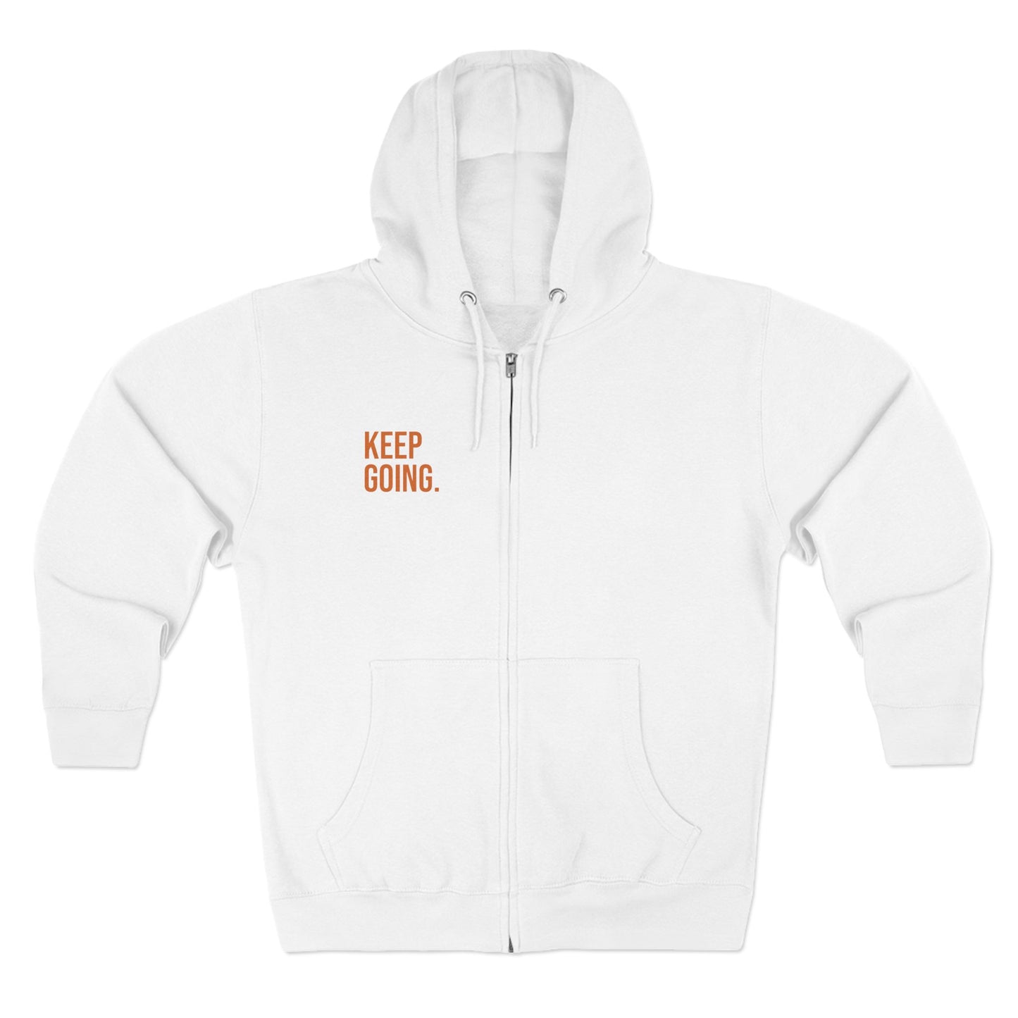 Keep Going Unisex Zip Hoodie for Inspiration, Strength and Hope