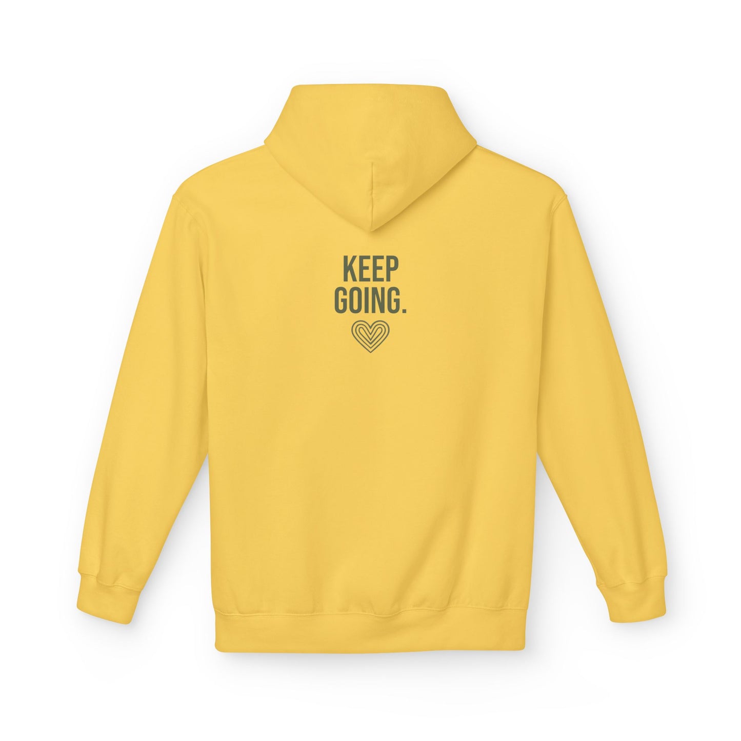 Inspirational Unisex Fleece Hoodie "Keep Going"