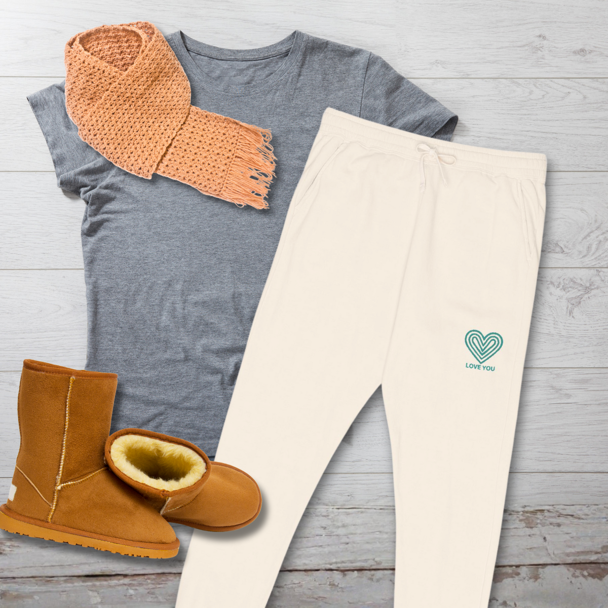 Garment-Dyed Fleece Sweatpants Cozy Lounge Pants (Support Suicide Prevention - 100% Proceeds)