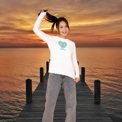 Love You Heart Long Sleeve Tee