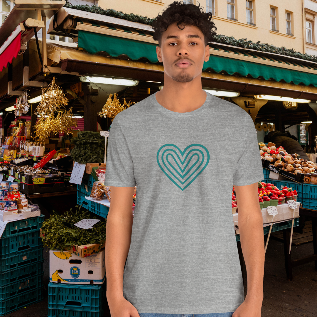 Unisex Short-Sleeve Tee Love You Heart T-Shirt