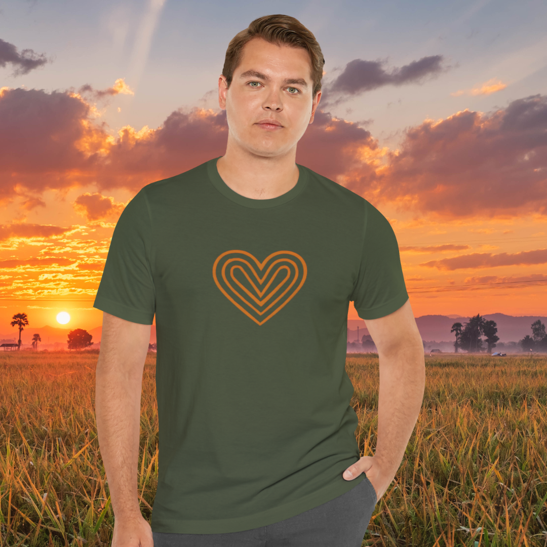 Unisex Short-Sleeve Tee Love You Heart T-Shirt