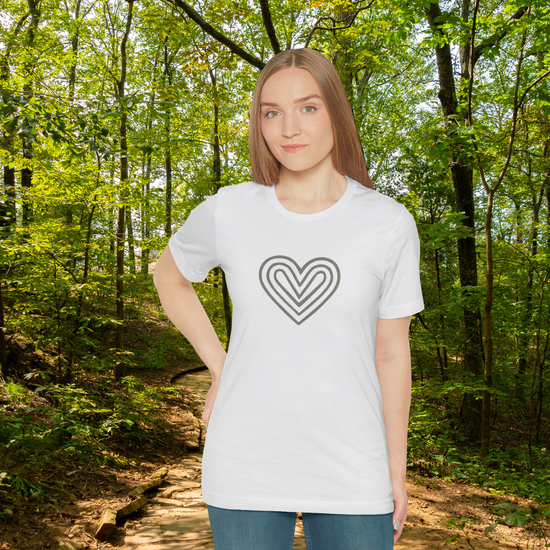 Unisex Short-Sleeve Tee Love You Heart T-Shirt