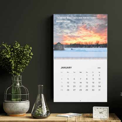 2026 Wall Calendar Nature and Quotes Gift
