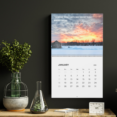 Inspirational Nature Wall Calendar 2026 — Scenic Quotes Monthly Calendar