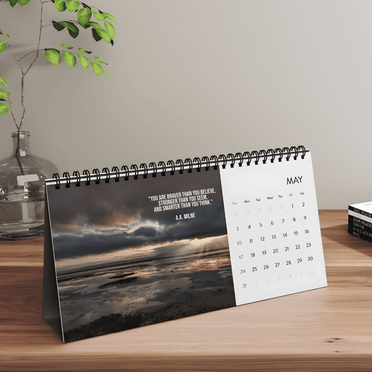 2026 Desktop Calendar Nature and Quotes
