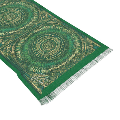 Green Medallion Scarf