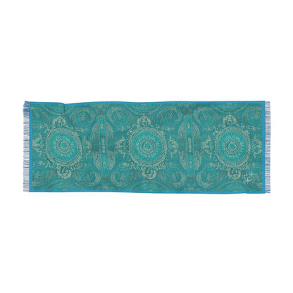 Teal Medallion Scarf