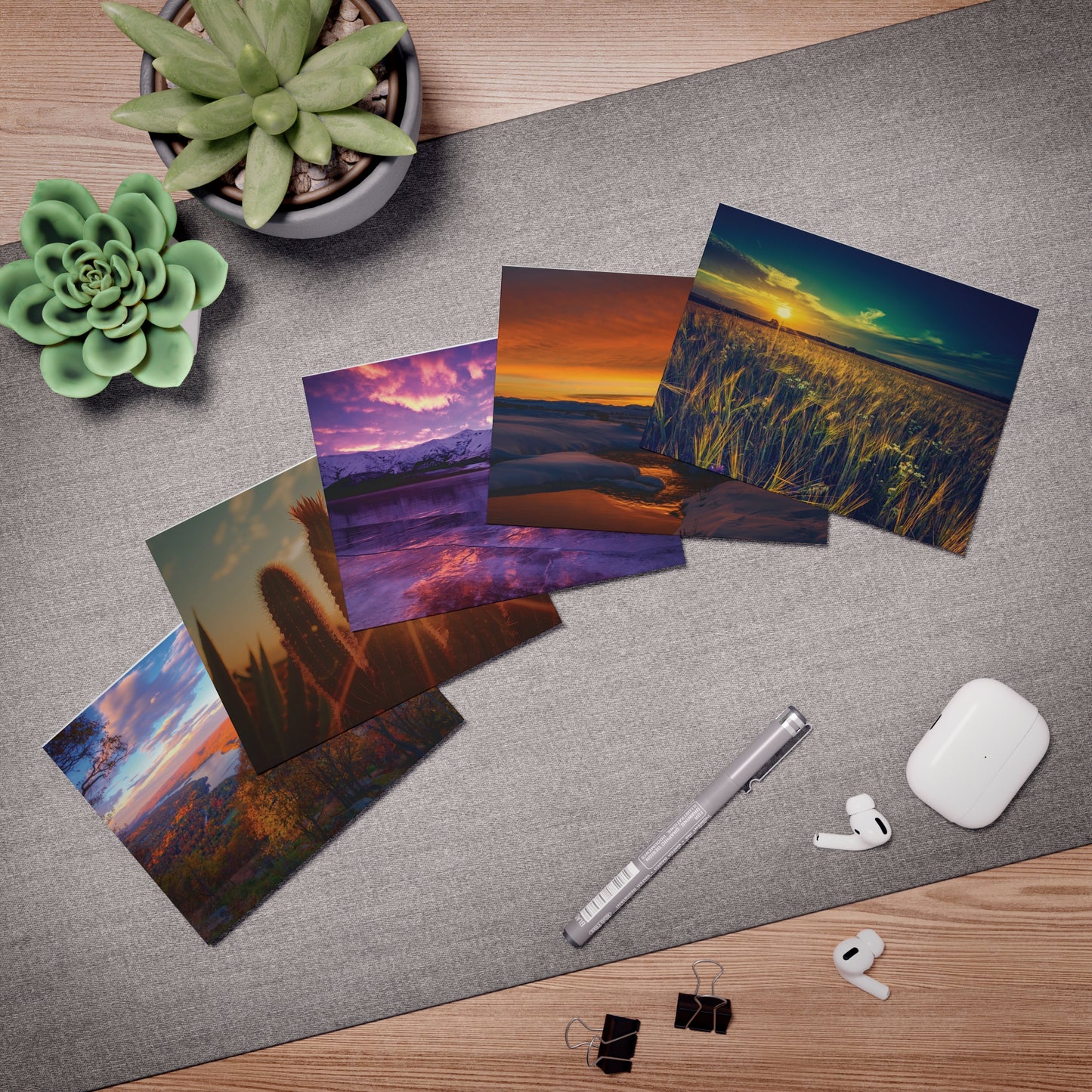 Greeting Cards Nature Photography Blank Inside 20 Pack with Five Photo Designs for Thanks, Congratulations, Love, Get Well, Sympathy Notes