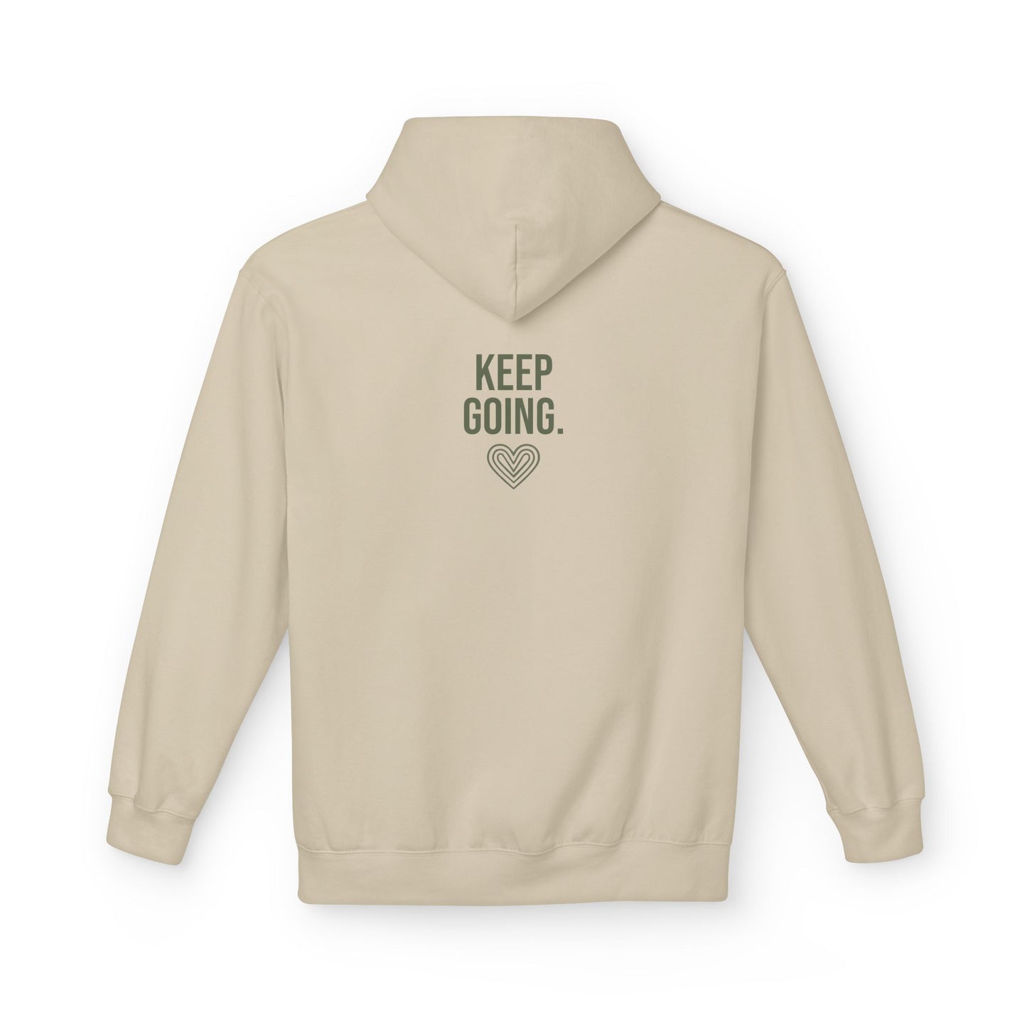 Inspirational Unisex Fleece Hoodie "Keep Going"
