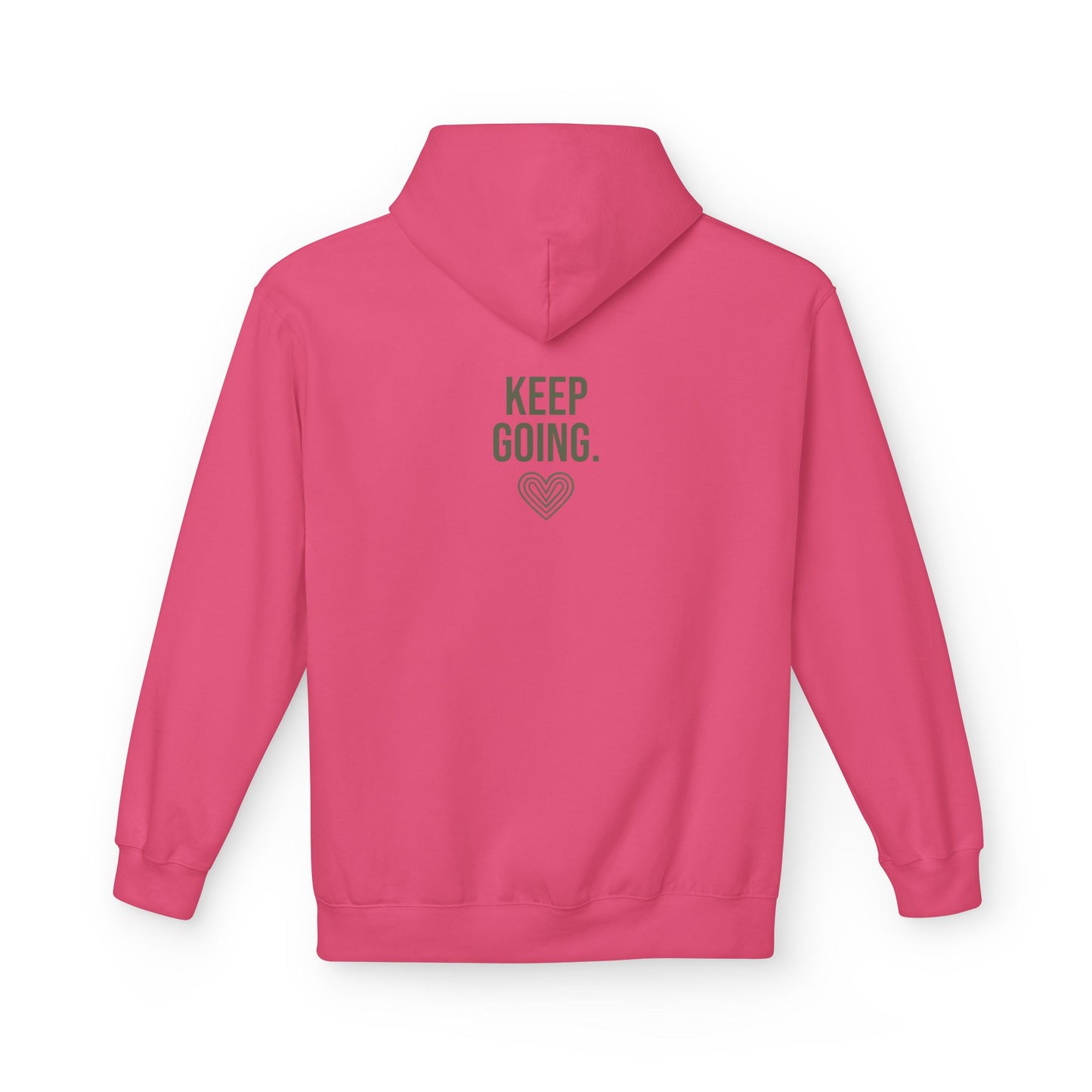 Inspirational Unisex Fleece Hoodie "Keep Going"
