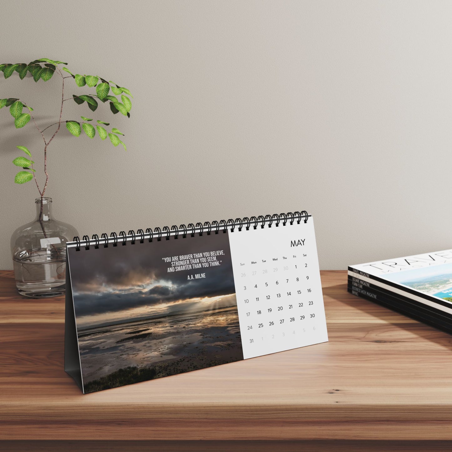 2026 Desktop Calendar Inspirational Quotes Nature Photography