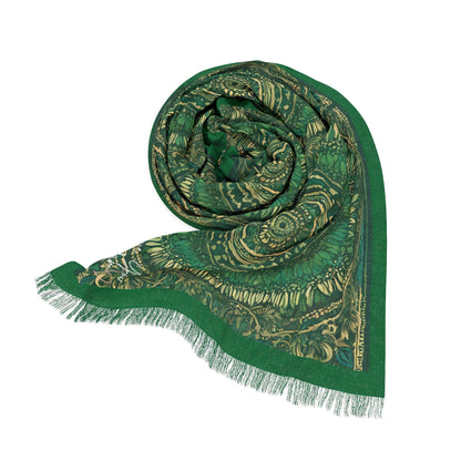 Green Medallion Scarf