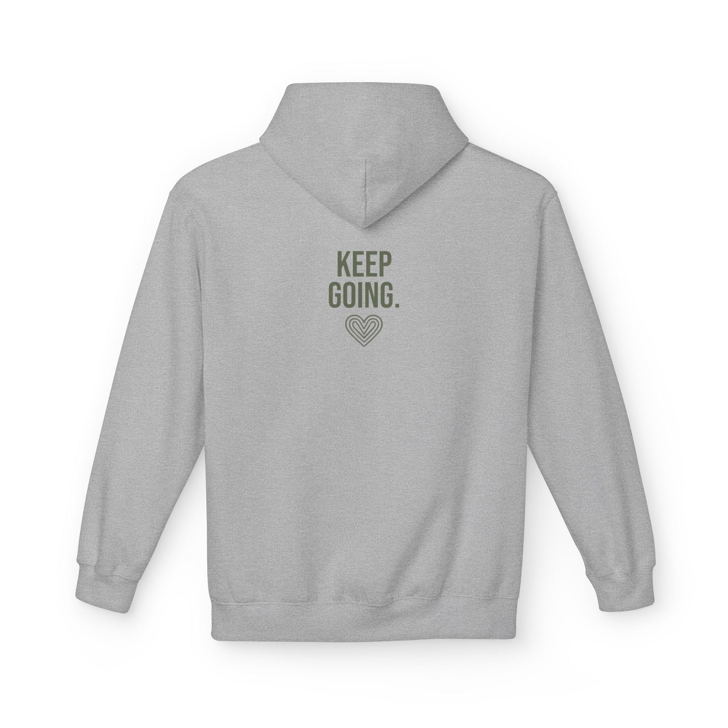Inspirational Unisex Fleece Hoodie "Keep Going"